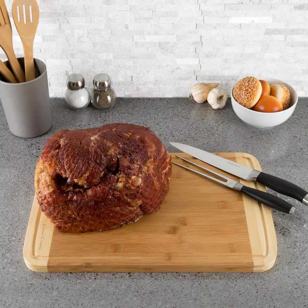 Classic Cuisine Wooden 2-Tone Cutting Board - Image 2