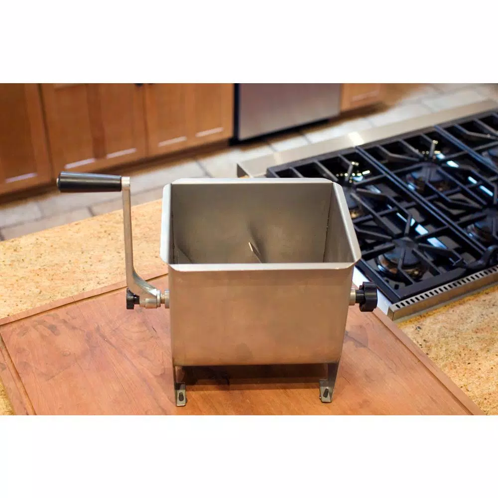 Weston Stainless Steel Manual Meat Mixer – 20 Lb Capacity - Image 3