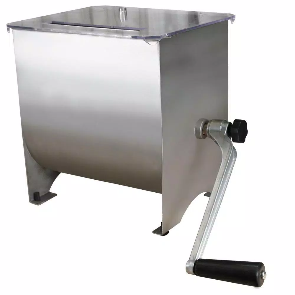 Weston Stainless Steel Manual Meat Mixer – 20 Lb Capacity