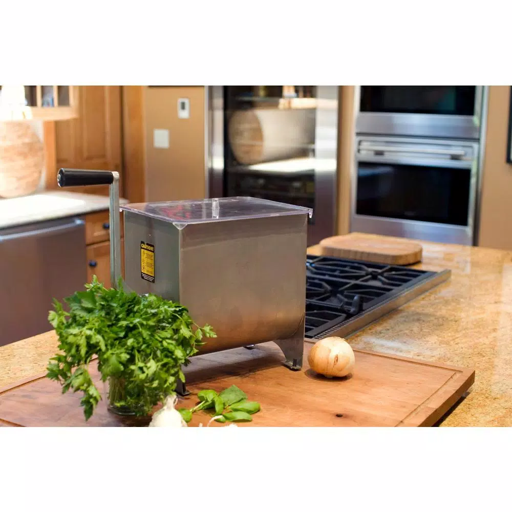 Weston Stainless Steel Manual Meat Mixer – 20 Lb Capacity - Image 2