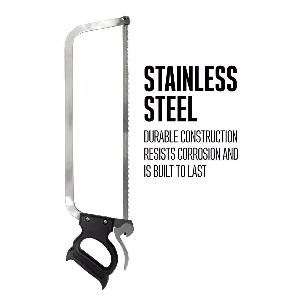 Weston 25 In. Stainless Steel Butcher Meat Saw - Image 4