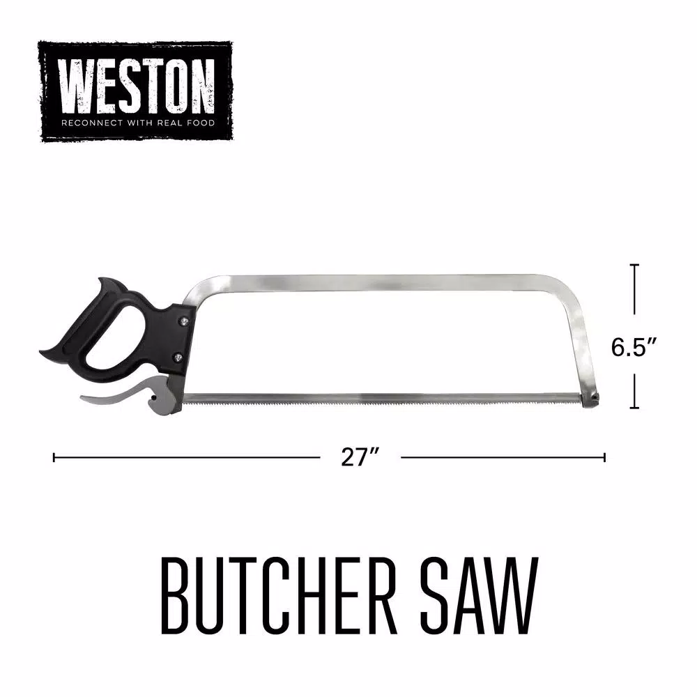 Weston 25 In. Stainless Steel Butcher Meat Saw - Image 2