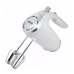 Better Chef 5-Speed 150-Watt White Hand Mixer With Silver Accents