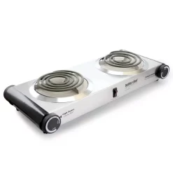 Better Chef 2-Burner Stainless Steel 9 In. Dual Electric Burner Cooktop