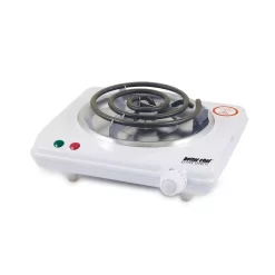 Better Chef Single Burner 7 In. White Electric Portable Countertop Hot Plate With Thermostat