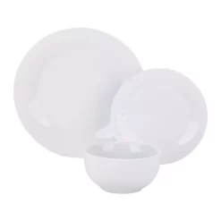 Boyel Living 18- Piece Modern White Porcelain Dinnerware Sets (Service For Set For 6)