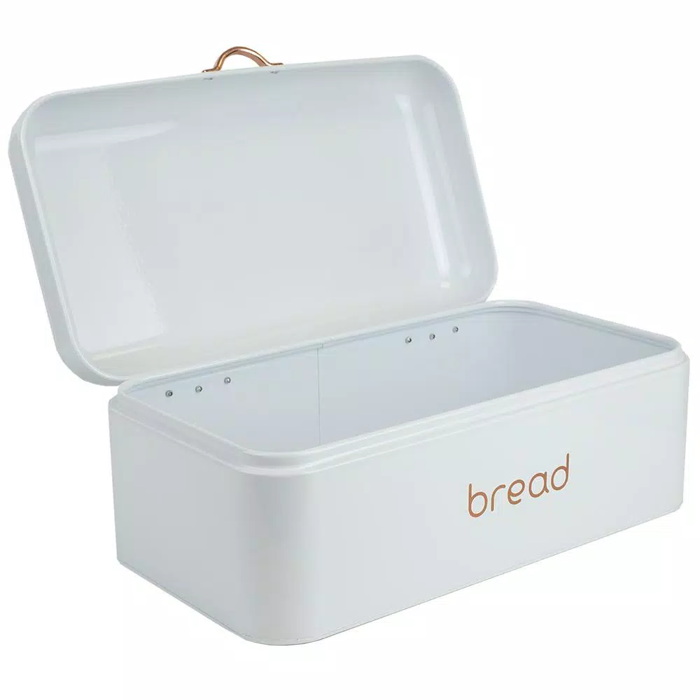 Home Basics White Grove Bread Box - Image 3