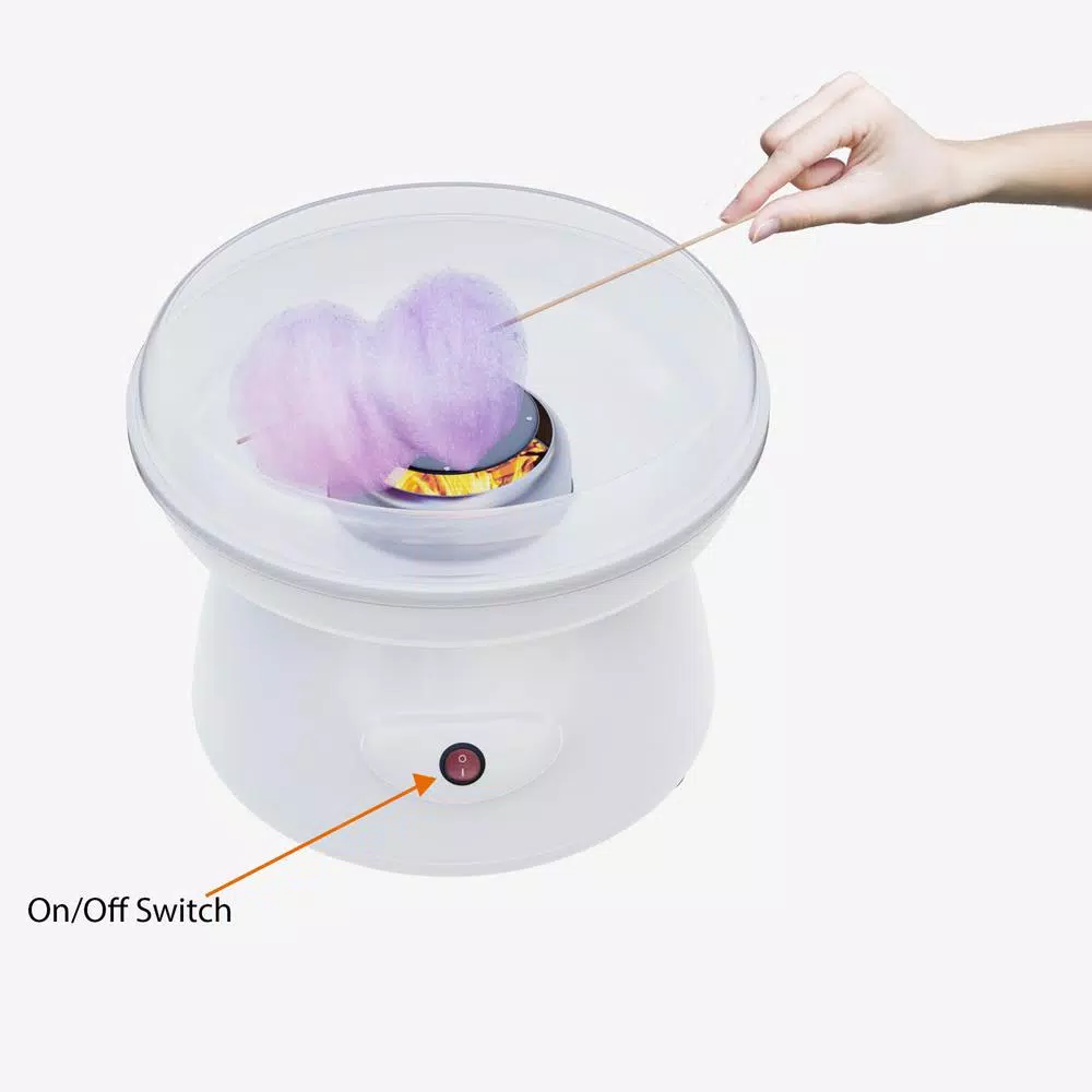 Chef Buddy White Countertop Cotton Candy Machine - Image 3