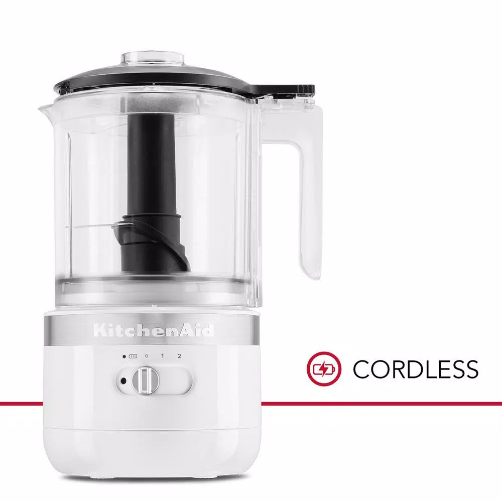KitchenAid Cordless 5-Cup White Food Chopper - Image 2