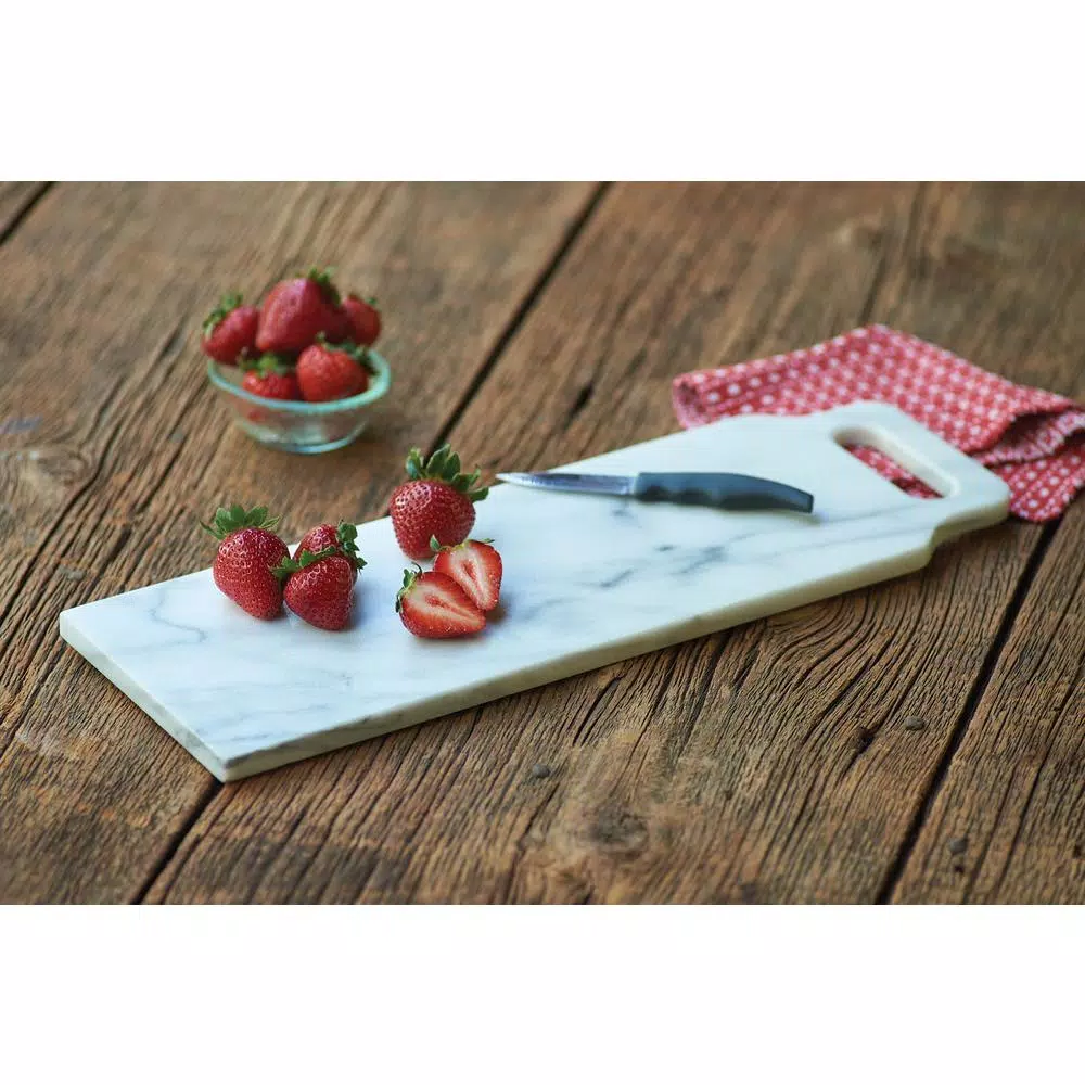 Fox Run White Marble Paddle Board 18 X 6 - Image 3