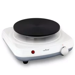NutriChef White Electric Countertop Burner – Buffet Hot Plate Burner With Adjustable Temperature