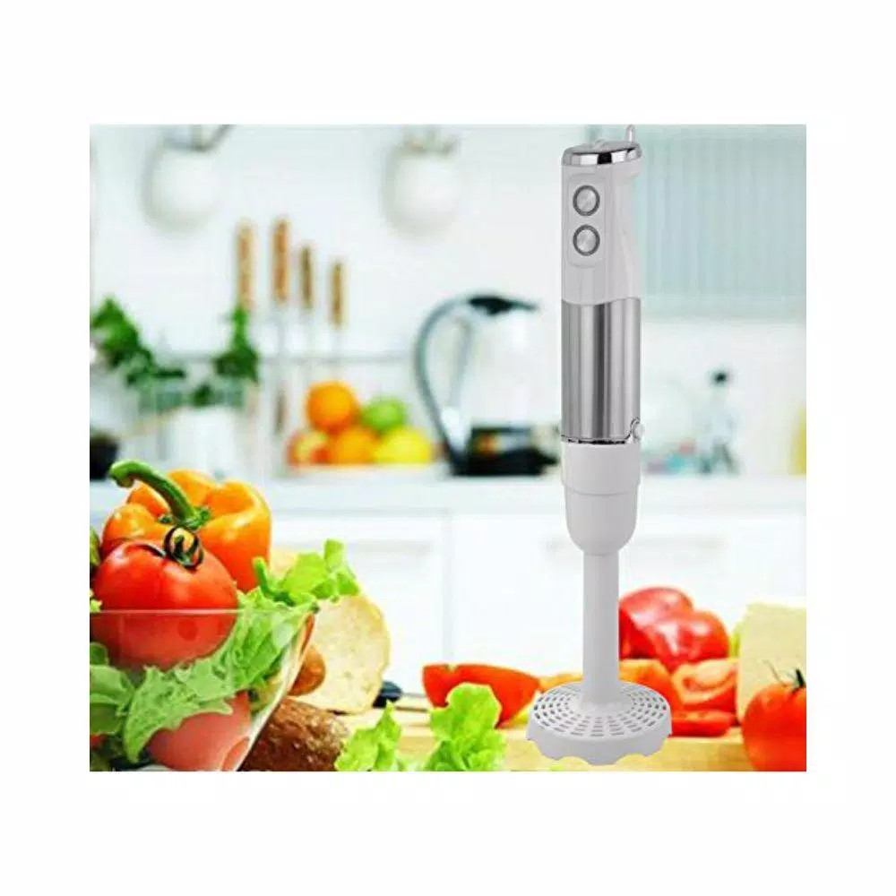 Ovente 6-Speed Hand Blender Potato Masher Attachment, White - Image 5