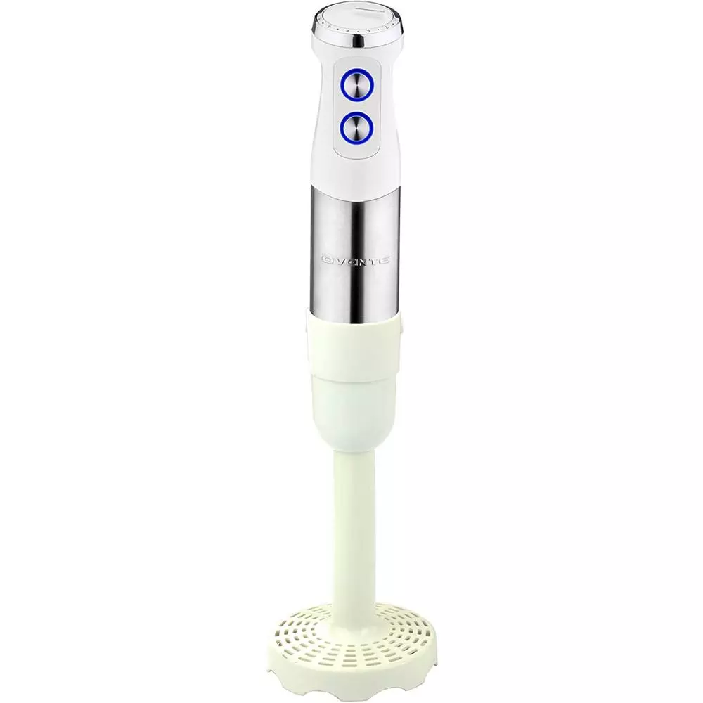 Ovente 6-Speed Hand Blender Potato Masher Attachment, White - Image 3