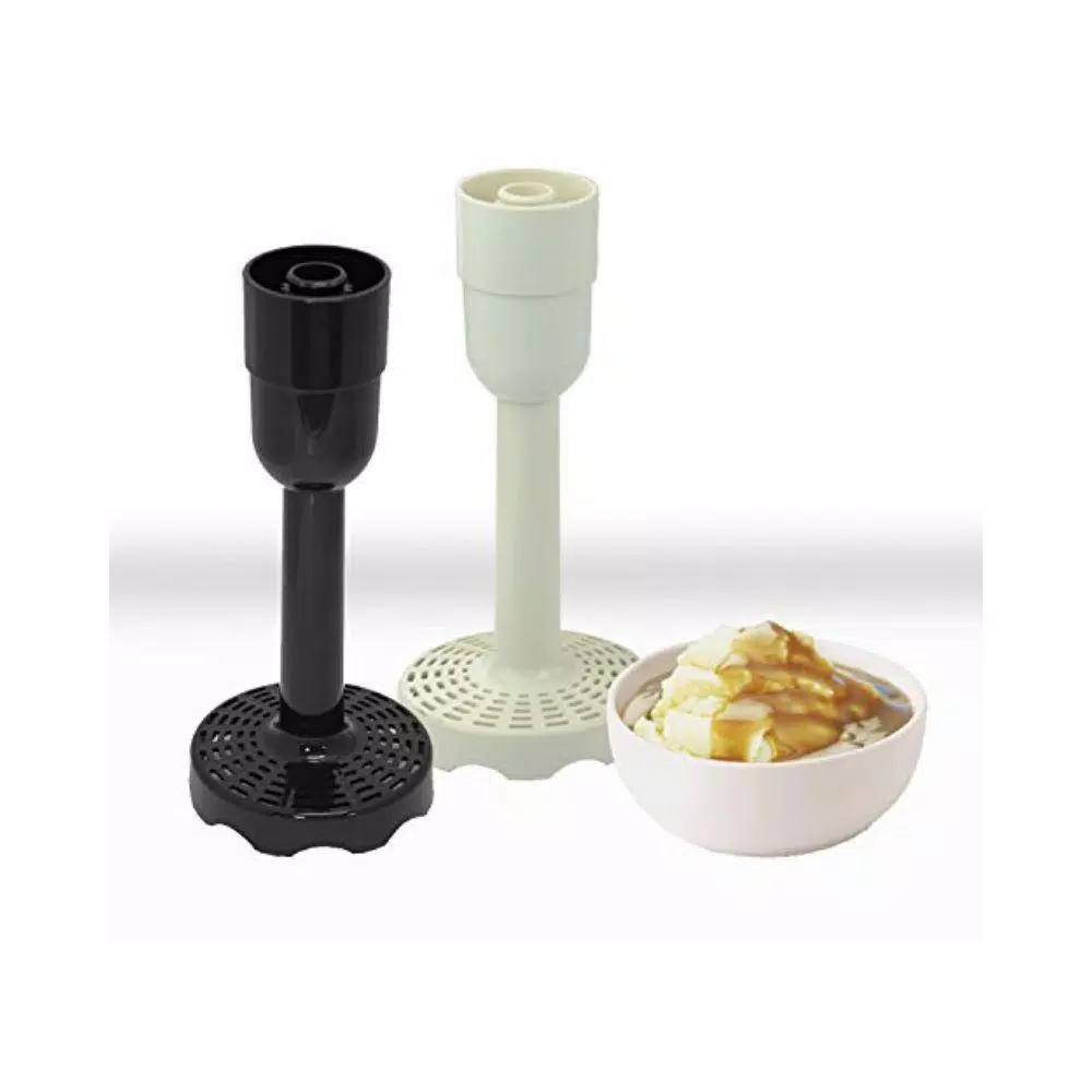 Ovente 6-Speed Hand Blender Potato Masher Attachment, White - Image 2