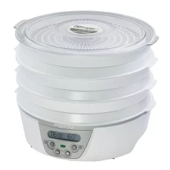 Presto Dehydro 6 Tray White Digital Electric Food Dehydrator With Digital Thermostat And Timer