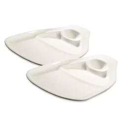 Villeroy & Boch BBQ Passion 2-Piece Casual White Porcelain Steak Plates (Service For 2)