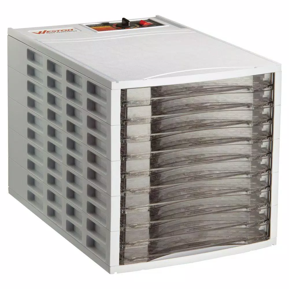 Weston 10-Tray White Food Dehydrator With Temperature Control