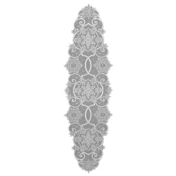 Heritage Lace Snowflake 19 In. W X 65 In. L White Floral Polyester Table Runner