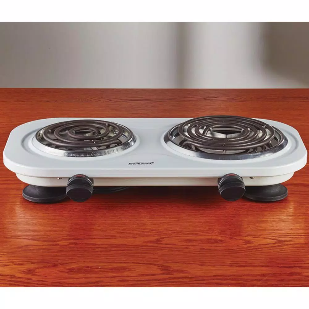 Brentwood Appliances 2-Burner 30 In. White Electric Burner - Image 6