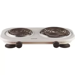 Brentwood Appliances 2-Burner 30 In. White Electric Burner