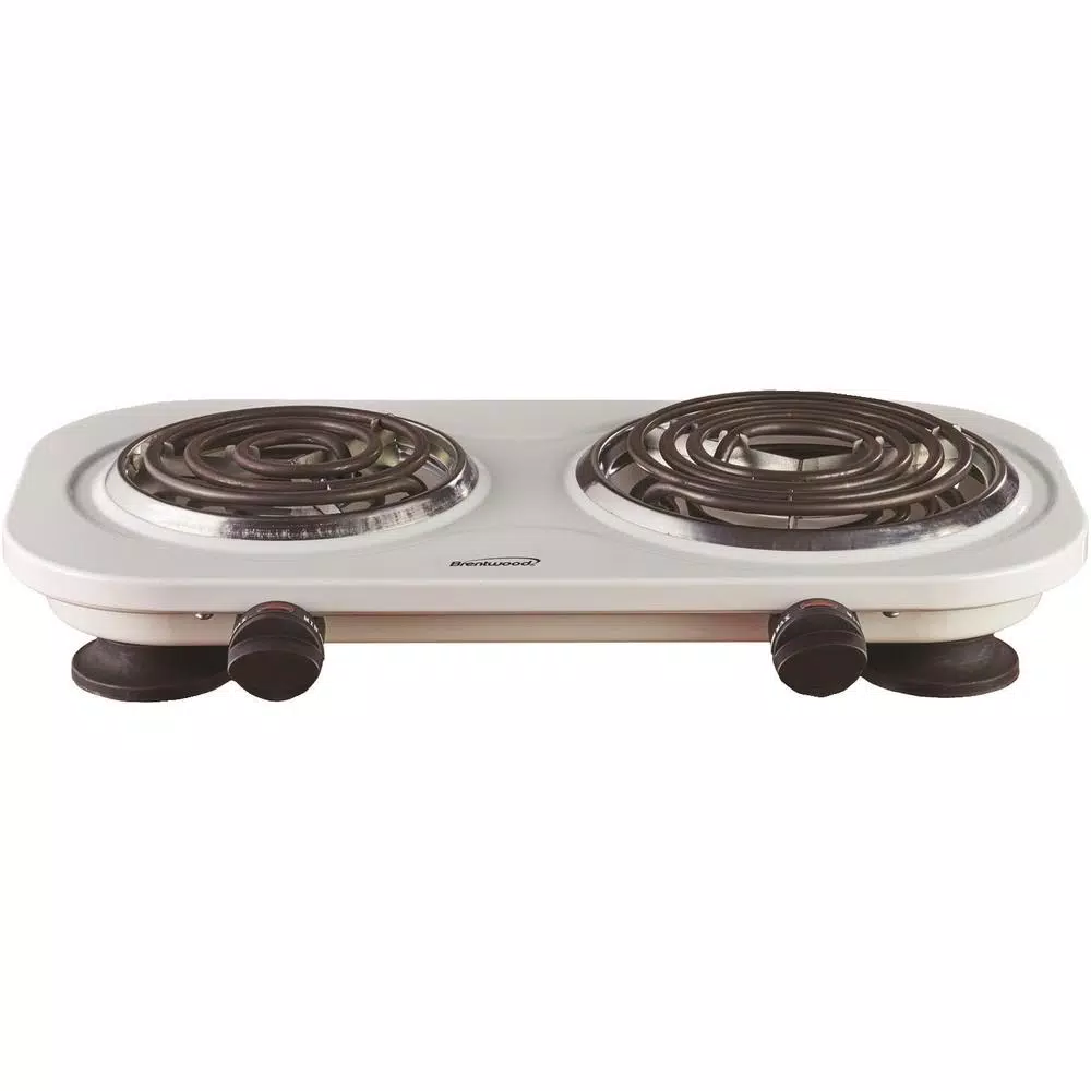 Brentwood Appliances 2-Burner 30 In. White Electric Burner